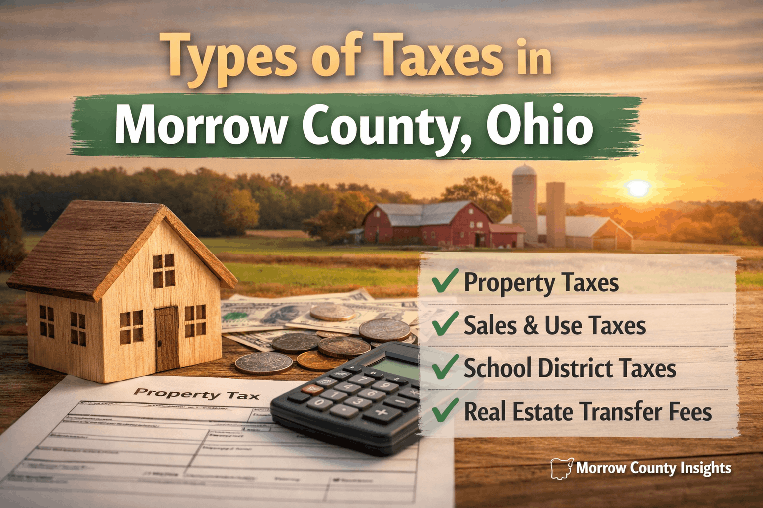 Types of Taxes in Morrow County, Ohio